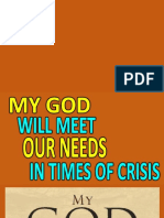 GOD WILL MEET OUR NEEDS IN TIME OF CRISIS 00