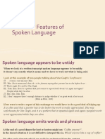 Grammar Features of Spoken Language