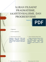 Aliran Filsafat Pragmatisme, Eksistensialisme, Dan Progresivisme