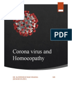 Coronavirus and Homoeopathy