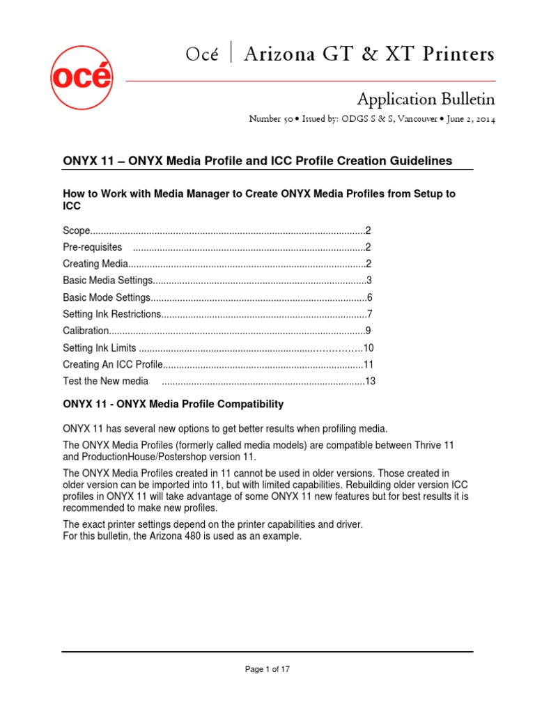 ONYX Media Profile Creation Guide | PDF | Printer (Computing) | Graphic ...