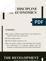 The Discipline of Economics