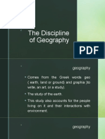 The Discipline of Geography