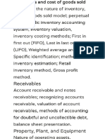 Inventories& Cost of Goods Sold