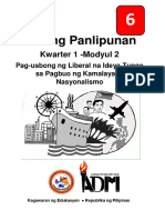 AP6 - Q1 - Mod2 - Pag-Usbong NG Liberal Na Ideya Tungo Sa Pagbuo NG Kamalayang Nasyonalismo - Version3 PDF