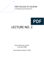 Lecture No. 2: Divine Word College of Calapan