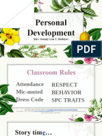 Personal Development: Mrs. Jeanny Lou T. Badayos