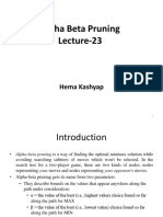 Alpha Beta Pruning Lecture-23: Hema Kashyap