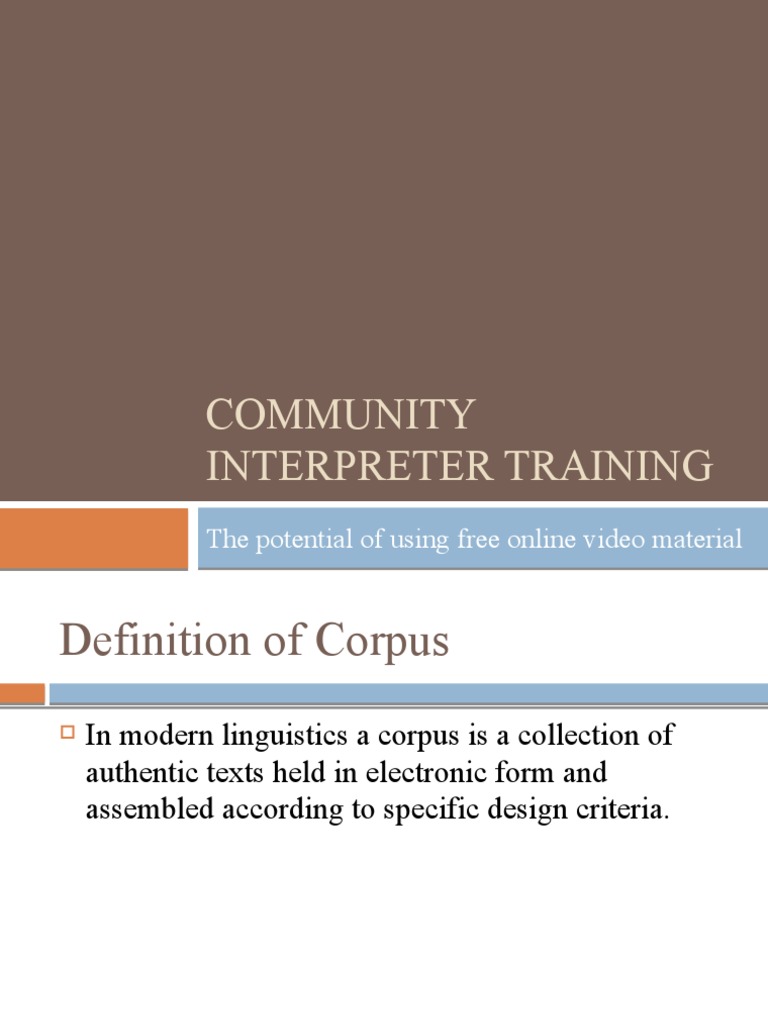 Community Interpreter Training Insights | PDF