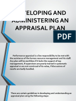 Developing and Administering An Appraisal Plan