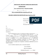 Occupation Certificate /building Completion Certificate Appendix Xxii Municipal Corporation of Greater Mumbai