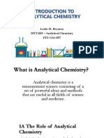 Introduction To Analytical Chemistry: Leslie H. Reynoso MTY1103 - Analytical Chemistry Feu-Ias-Mt