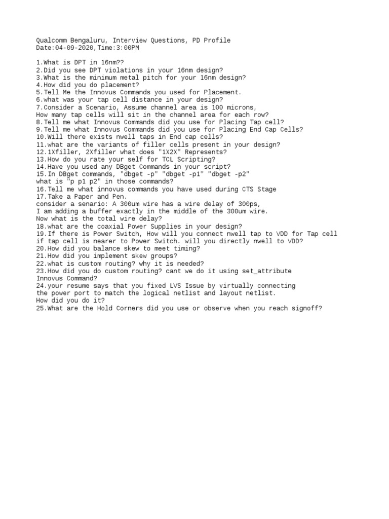 Manoj Interview Questions PDF