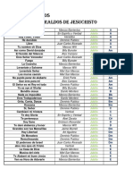 Lista de Cantos