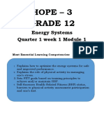 Hope - 3 Grade 12: Energy Systems Quarter 1 Week 1 Module 1
