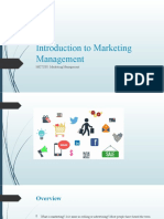 Introduction To Marketing Management