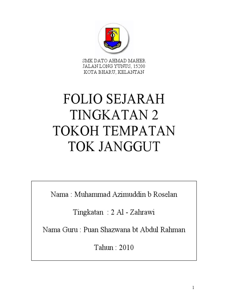 Folio Sejarah Tingkatan 2 - Tok Janggut