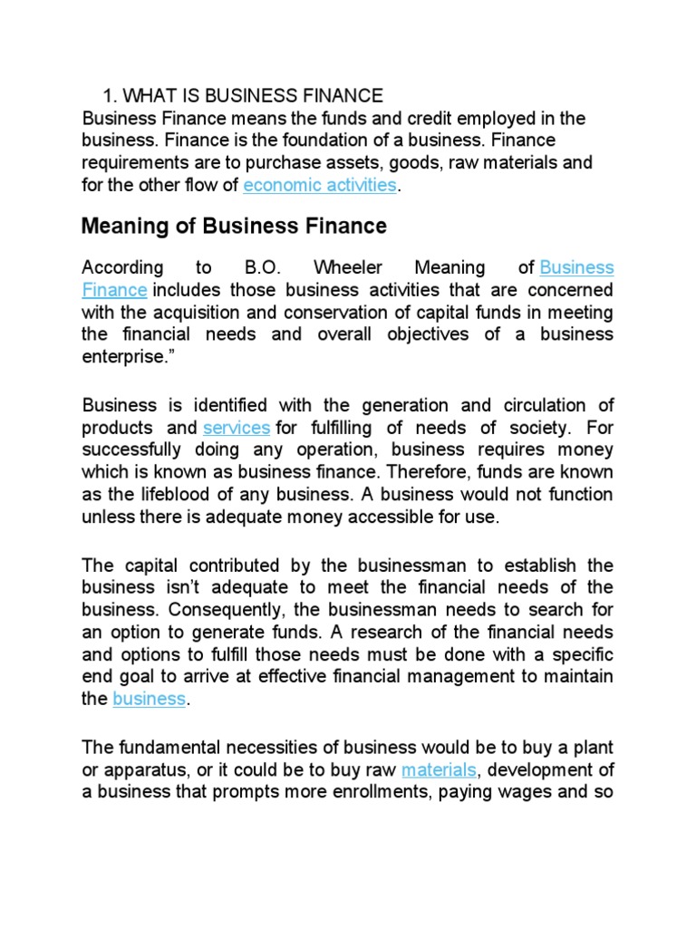 Understanding the Fundamentals of Business Finance | PDF | Capital ...