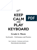 Grade 6: Music: Keyboards - Performance and Practice