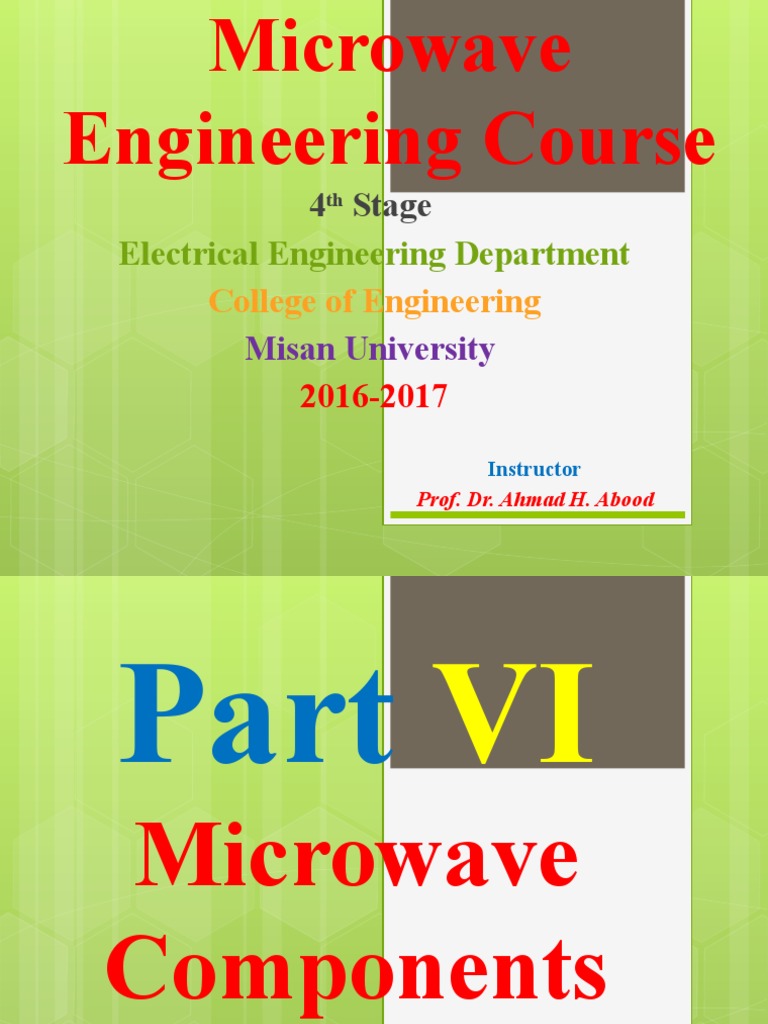 Microwave Components and Resonators Guide | PDF | Microwave | Waveguide