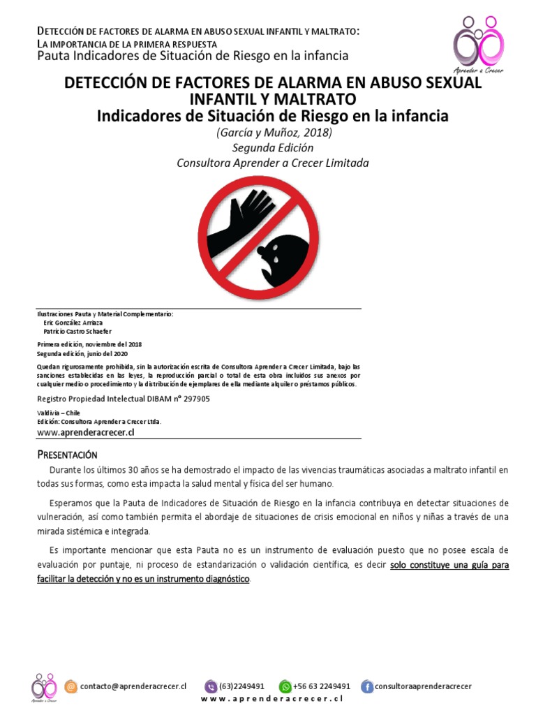 Indicadores de Riesgo en Niñez | PDF | Abuso infantil | Infancia