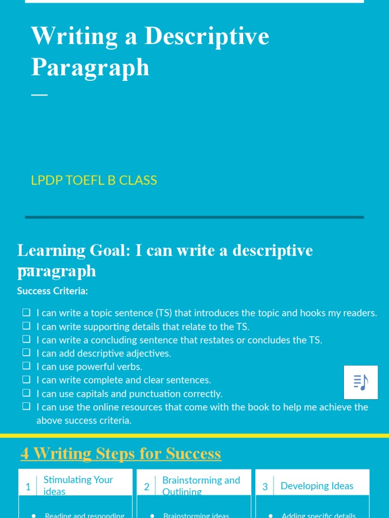 UNIT 2 - Writing A Descriptive Paragraph | PDF | Feeling | Semiotics