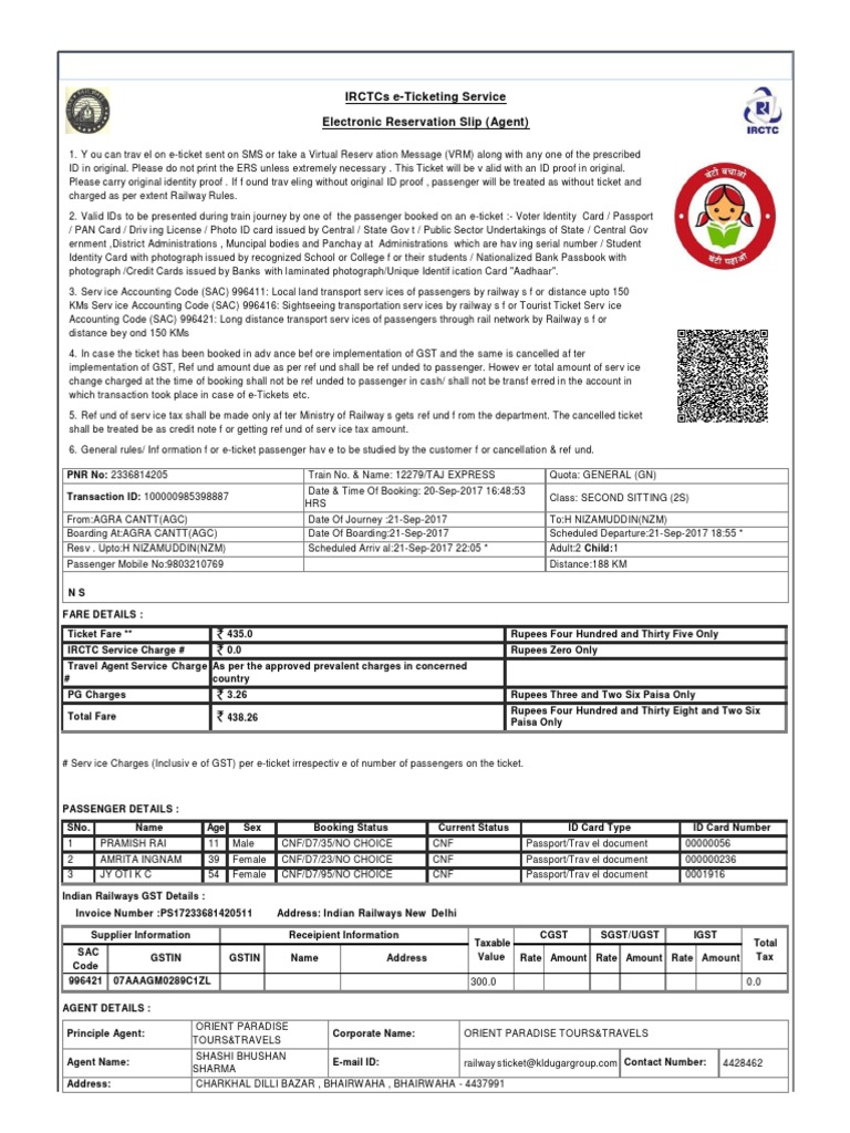 IRCTC e-Ticketing Guidelines in Hindi | PDF | Identity Document | Document