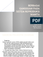 Berbagai Gangguan Pada Sistem Reproduksi Pada Wanita