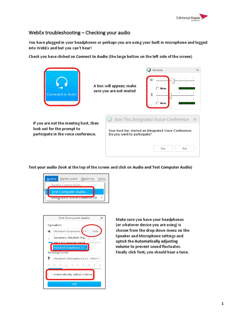 Troubleshooting Audio Issues for WebEx Meetings: A Step-by-Step Guide ...
