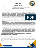 Taller N1 - Unidad 2 Gestión de La Calidad Con La Mirada Como Un Sistema PDF