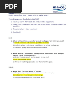 Test: Dangerous Goods Incl. HAZMAT: Prüfung 1 Family Name, Given Name - Please Write in Capital Letters