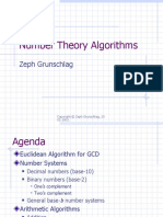 Number Theory Algorithms: Zeph Grunschlag