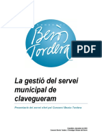 Dossier La Gestió Del Servei Municipal de Clavegueram PDF