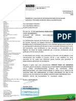 Carta membresía agricultura