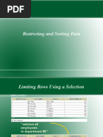 Restricting and Sorting Data