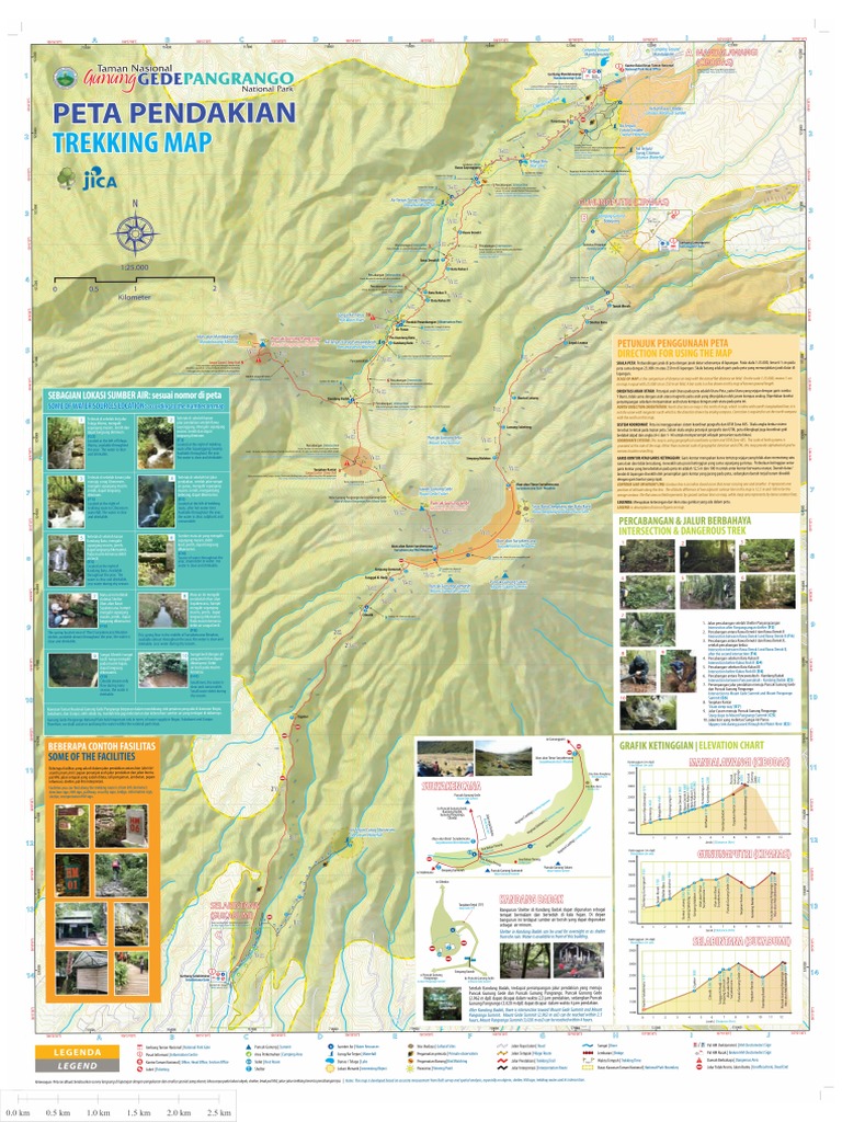 Peta Taman Nasional Gunung Gede Pangrango (TNGGP) Dengan Geo Reference