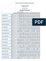 Consolidado de calificaciones de octavo grado