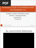 Introduction To Information SYSTEMS (IM 111)