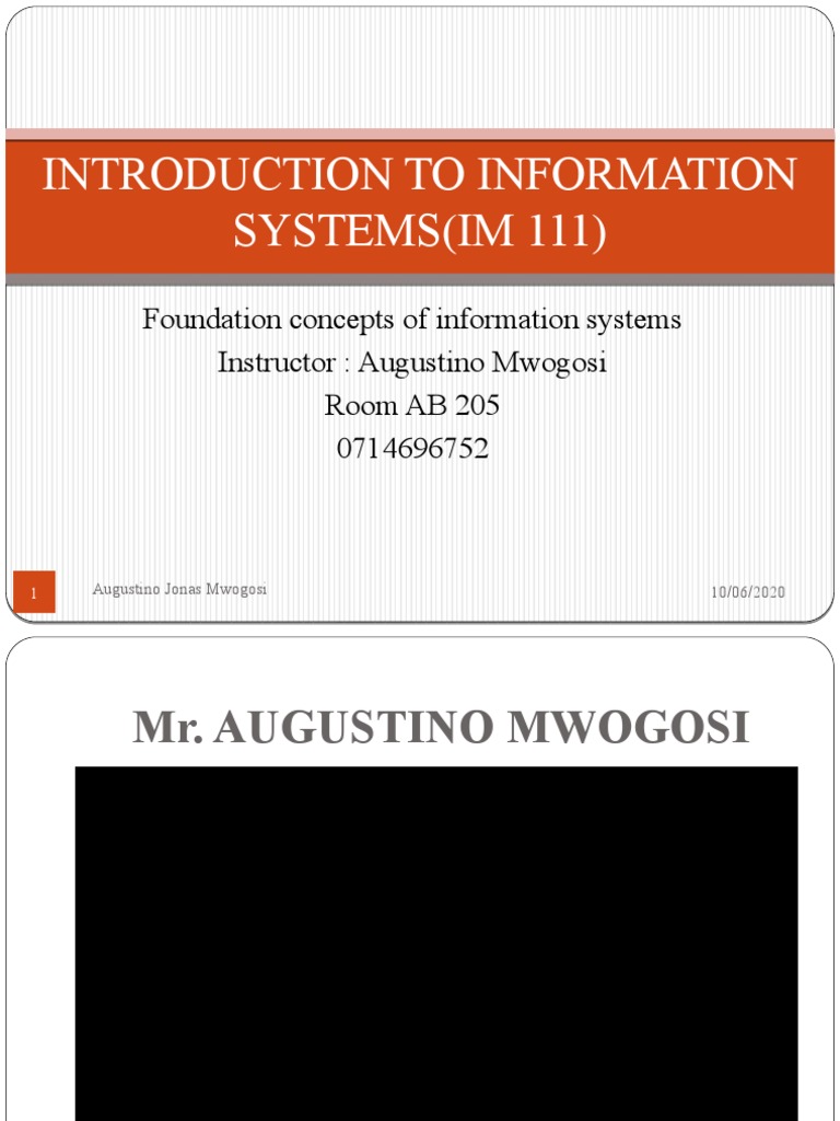 Introduction to Information Systems Concepts | PDF | Information System ...