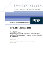 CP G.05.01:2014/A2:2020: Republica Moldova Cod Practic În Construcţii