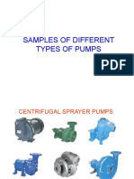 Samples of Different Types of Pumps