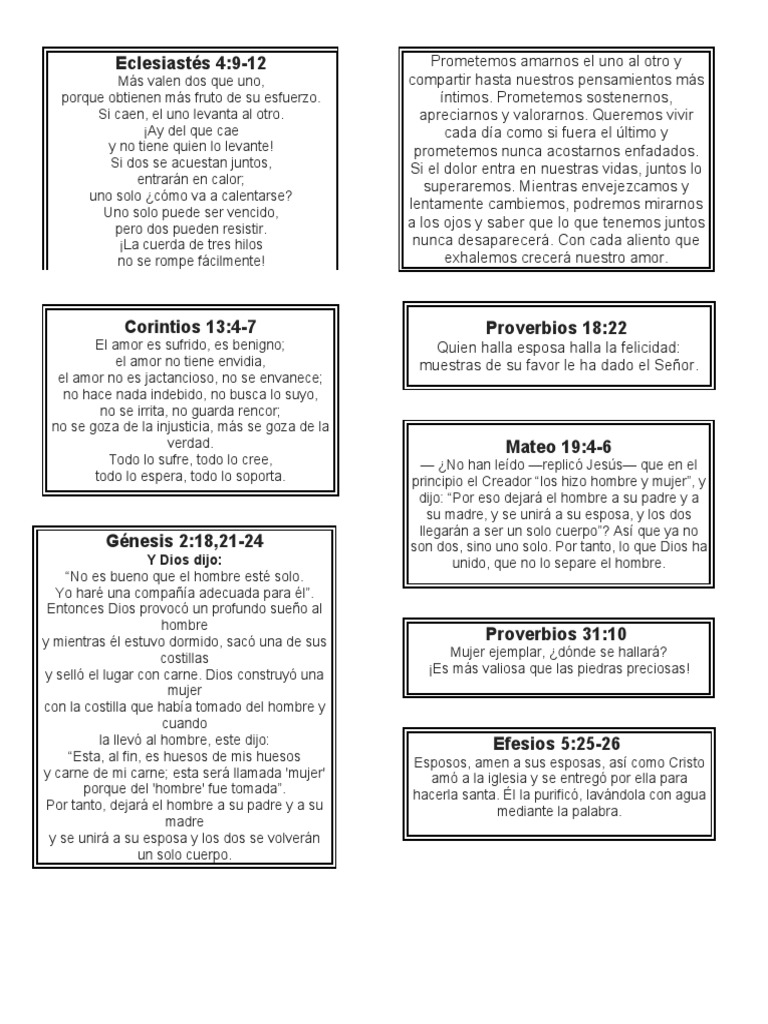 Bendiciones y Amor en el Matrimonio | PDF | Amor | Biblia