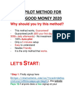 Autopilot Method To Make Good Money 2020