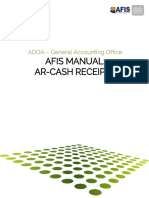 Afis Manual: Ar-Cash Receipts: ADOA - General Accounting Office