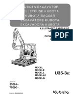 Parts List Catalog KUbota U35-3a PDF