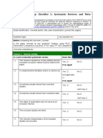 Methodology Checklist 1: Systematic Reviews and Meta-Analyses