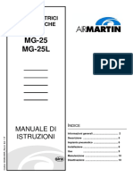 MG-25 - MG-25L - AIR MARTIN - Manuale Di Istruzioni