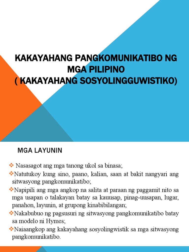 Kakayahang Sosyolingguwistiko