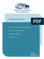 Annual Report of the Chief Surveillance Commissioner to the Prime Minister and to Scottish Ministers for 2011-2012