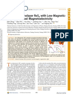 Distorted Monolayer Res With Low-Magnetic-Field Controlled Magnetoelectricity